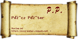 Pöcz Péter névjegykártya